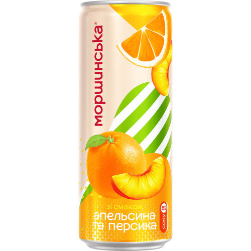 Напій Моршинська соковмісний Лимонада зі смаком Апельсин-Персик 0.33 л (4820017002721)