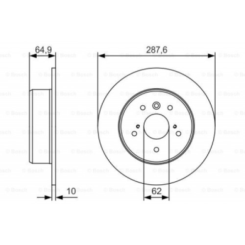 Гальмівний диск Bosch 0 986 479 T69