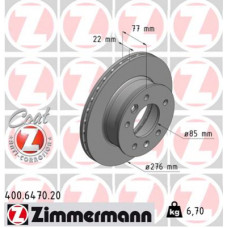 Гальмівний диск ZIMMERMANN 400.6470.20