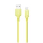 Дата кабель USB 2.0 AM to Lightning 1.0m soft silicone yellow ColorWay (CW-CBUL043-Y)