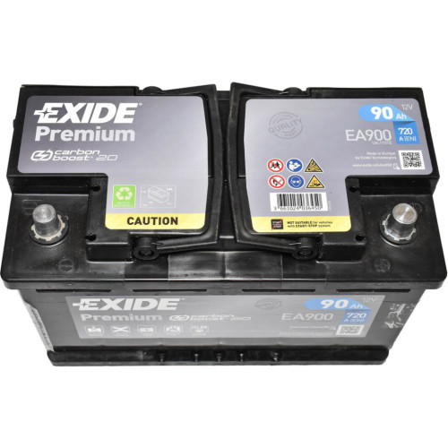 Акумулятор автомобільний EXIDE PREMIUM 90Ah Ев (-/+) 720EN (EA900)