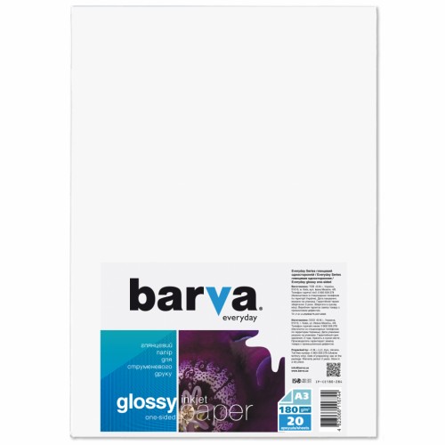 Папір Barva A3 Everyday Glossy 180г 20с (IP-CE180-284)