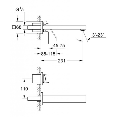 Змішувач Grohe Eurocube (23447000)