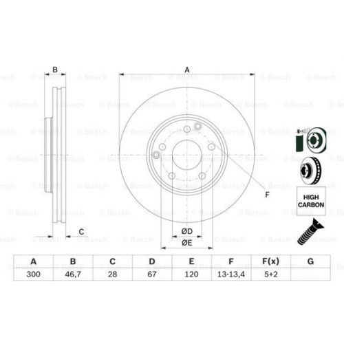 Гальмівний диск Bosch 0 986 478 876