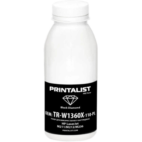 Тонер HP LJ M211/M212/M236, 110г Black Printalist (TR-W1360X-110-PL)