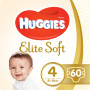 Підгузки Huggies Elite Soft 4 Mega 60 (5029053578118)