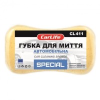 Губка для миття CarLife SPESIAL з великими порами 220x120x60mm, жовта (CL-411)