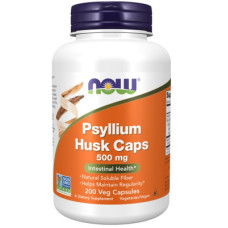 Трави Now Foods Подорожник (Псиліум), Psyllium Husks, 500 мг, 200 вегетаріан (NF5970)