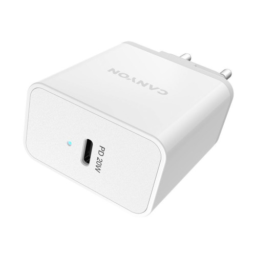 Зарядний пристрій Canyon PD 20W/QC3.0 18W WALL Charger with 1-USB A+ 1-USB-C (CNE-CHA20W03)