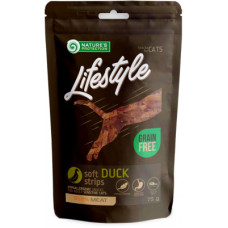 Ласощі для котів Nature's Protection Lifestyle Snack For Cats Soft Duck Strips 75 г (SNK46152)