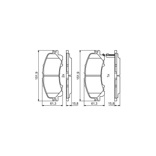 Гальмівні колодки Bosch 0986494821