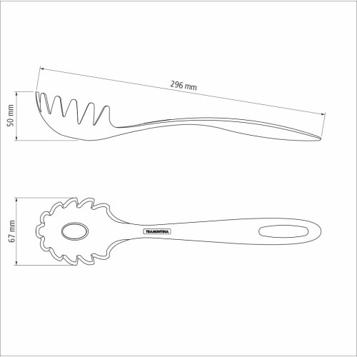 Ложка кухарська Tramontina Ability Spaghetti Nylon Graphitic (25162/160)