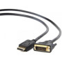 Кабель мультимедійний Display Port to DVI 24+1pin, 1.8m Cablexpert (CC-DPM-DVIM-1.8М)