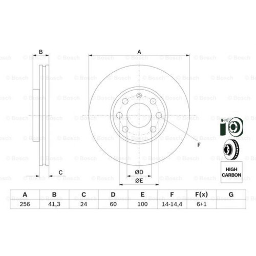 Гальмівний диск Bosch 0 986 478 881