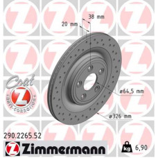 Гальмівний диск ZIMMERMANN 290.2265.52