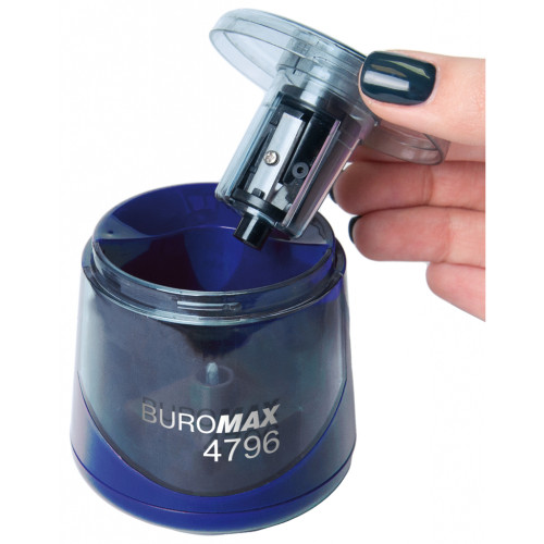 Точилка Buromax автоматична з контейнером Синя (BM.4796)