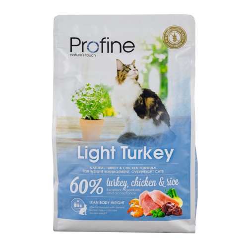 Сухий корм для кішок Profine Cat Light з індичкою, куркою і рисом 2 кг (8595602517794)