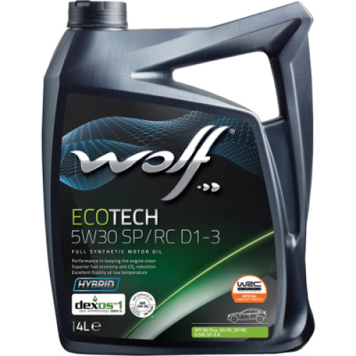 Моторна олива Wolf ECOTECH 5W30 SP/RC D1-3 4л (1049901)