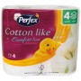 Туалетний папір Perfex Cotton Like Comfort Line 4 шари 4 рулони (8606108597934)