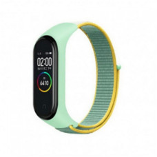 Ремінець до фітнес браслета BeCover Nylon Style для Xiaomi Mi Smart Band 5/6 Green-Yellow (705420)