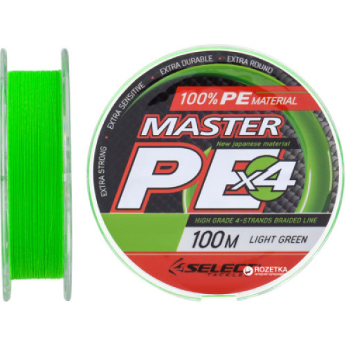 Шнур Select Master PE 100m Light Green 0.12mm 15kg (1870.17.03)