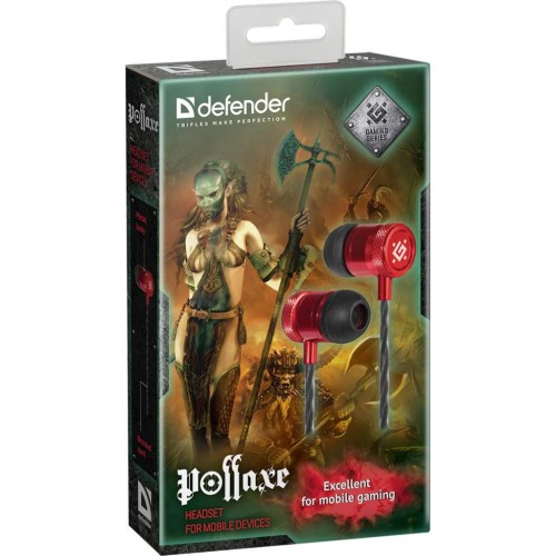 Навушники Defender Pollaxe Black-Red (64453)