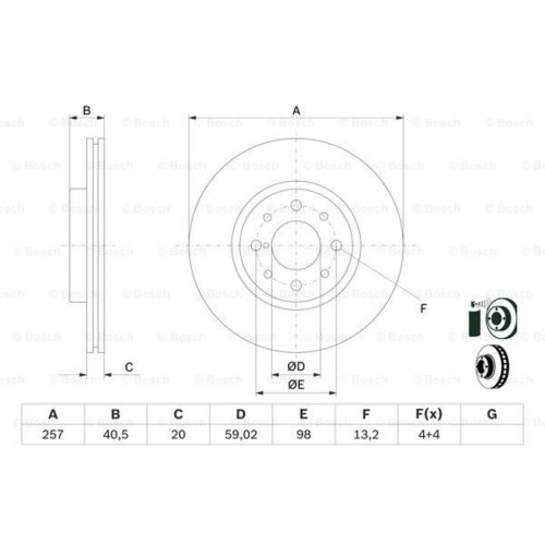 Гальмівний диск Bosch 0 986 478 515