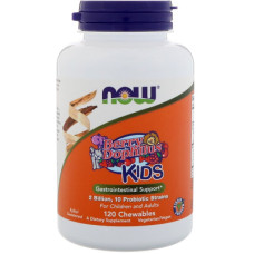 Пробіотики Now Foods Дофілус Пробіотики для Дітей, Berry Dophilus, 120 жувальних (NOW-02949)