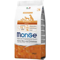 Сухий корм для собак Monge Dog All breeds Adult Duck&Rice зі смаком качки та рису 2.5 к (8009470011129)