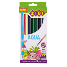 Олівці кольорові ZiBi Kids line AQUA акварельні 12 шт (ZB.2475)