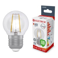 Лампочка Electrum D45 4W GL LB- 4F Е27 4000K (A-LB-1386)