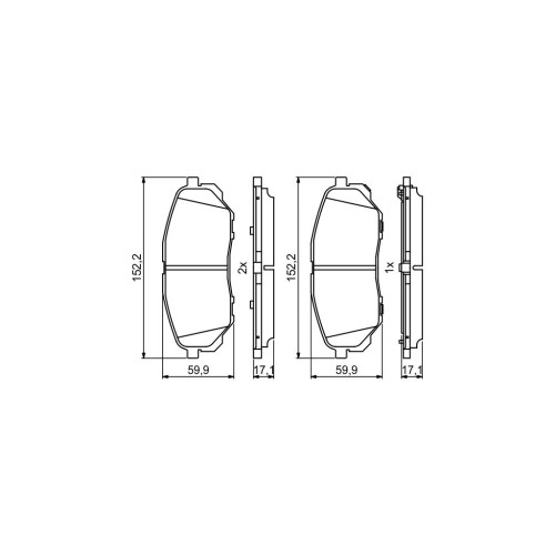 Гальмівні колодки Bosch 0986494827