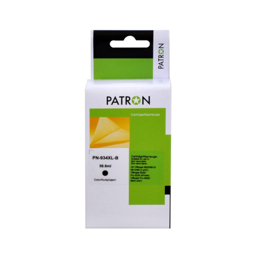 Картридж Patron HP 934XL (C2P19AE/C2P23AE) 1300c, Black (PN-934XL-B)