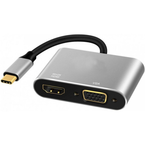 Перехідник Type-C to HDMI / VGA EXTRADIGITAL (KBV1743)