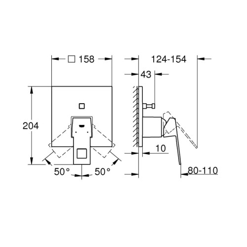 Змішувач Grohe Eurocube (24062000)