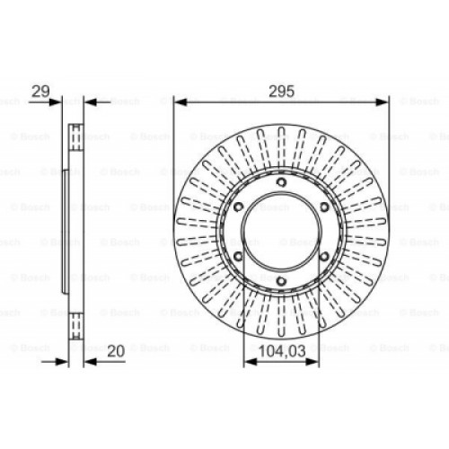 Гальмівний диск Bosch 0 986 479 U33