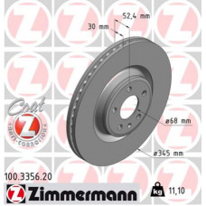 Гальмівний диск ZIMMERMANN 100.3356.20