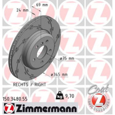 Гальмівний диск ZIMMERMANN 150.3480.55