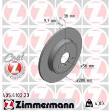 Гальмівний диск ZIMMERMANN 405.4102.20