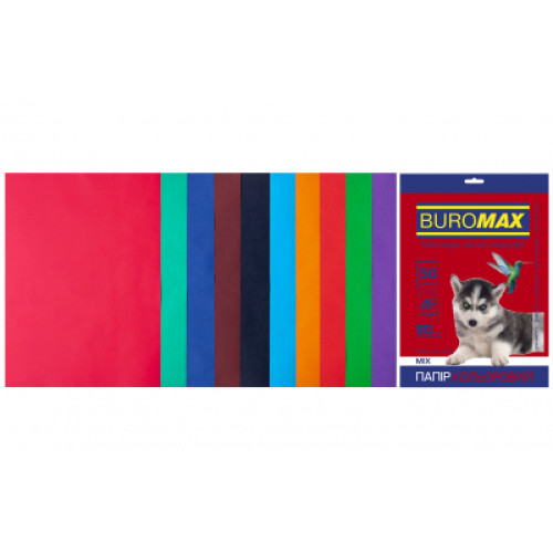 Папір Buromax А4, 80g, DARK+INTENSIVE, 10colors, 50sh (BM.2721950-99)