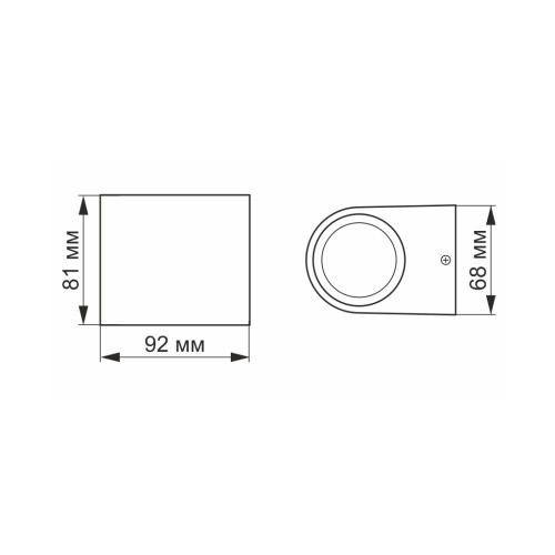 Світильник Videx LED AR031 IP54  3W 2700K (VL-AR031-032B)