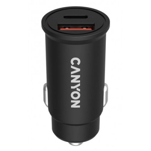 Зарядний пристрій Canyon PD 30W/QC3.0 18W Pocket size car charger (CNS-CCA20B03)