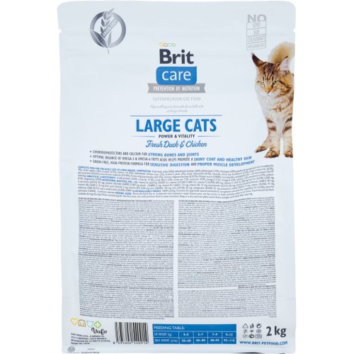 Сухий корм для кішок Brit Care Cat GF Large cats Power and Vitality 2 кг (8595602540914)