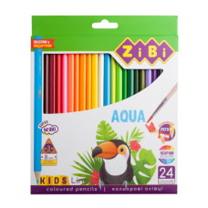 Олівці кольорові ZiBi Kids line AQUA акварельні 24 шт (ZB.2476)