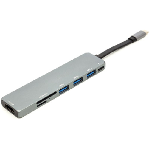 Концентратор USB 3.1 Type-C to USB Hub, HDMI, Card Reader (SD, micro SD) PowerPlant (CA912094)