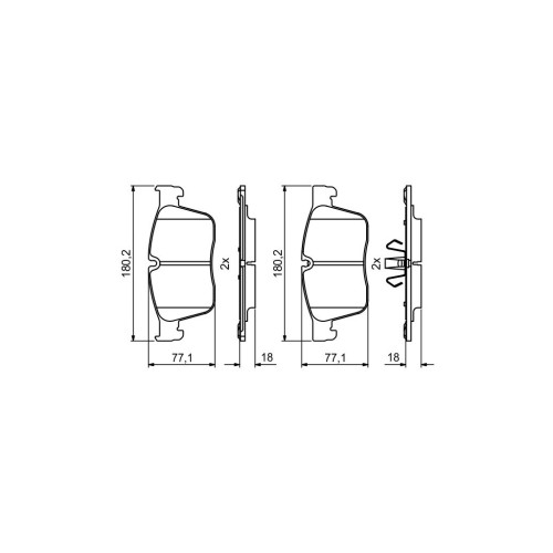 Гальмівні колодки Bosch 0986494829