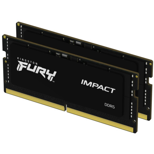 Модуль пам'яті для ноутбука SoDIMM DDR5 64GB (2x32GB) 4800 MHz FURY Impact Kingston Fury (ex.HyperX) (KF548S38IBK2-64)