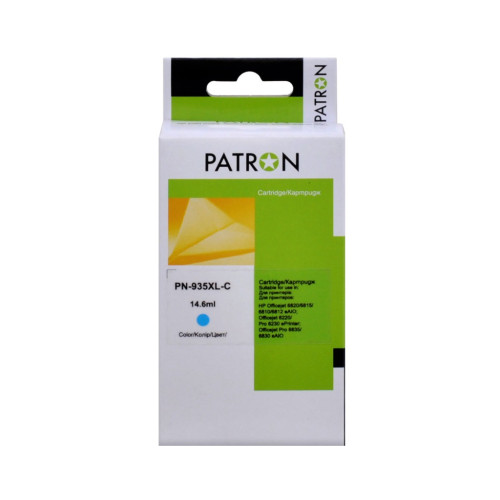 Картридж Patron HP 935XL (C2P20AE/C2P24AE) 1000c, Cyan (PN-935XL-C)