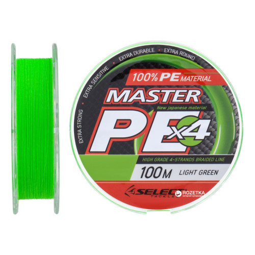 Шнур Select Master PE 100m Light Green 0.18мм 21кг (1870.17.06)