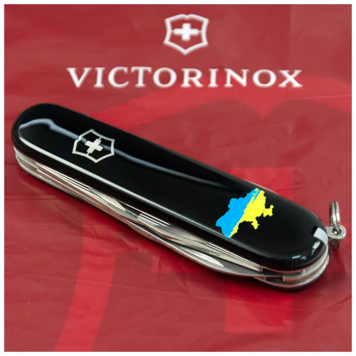 Ніж Victorinox Spartan Ukraine Black "Карта України Жовто-Блакитна" (1.3603.3_T1166u)